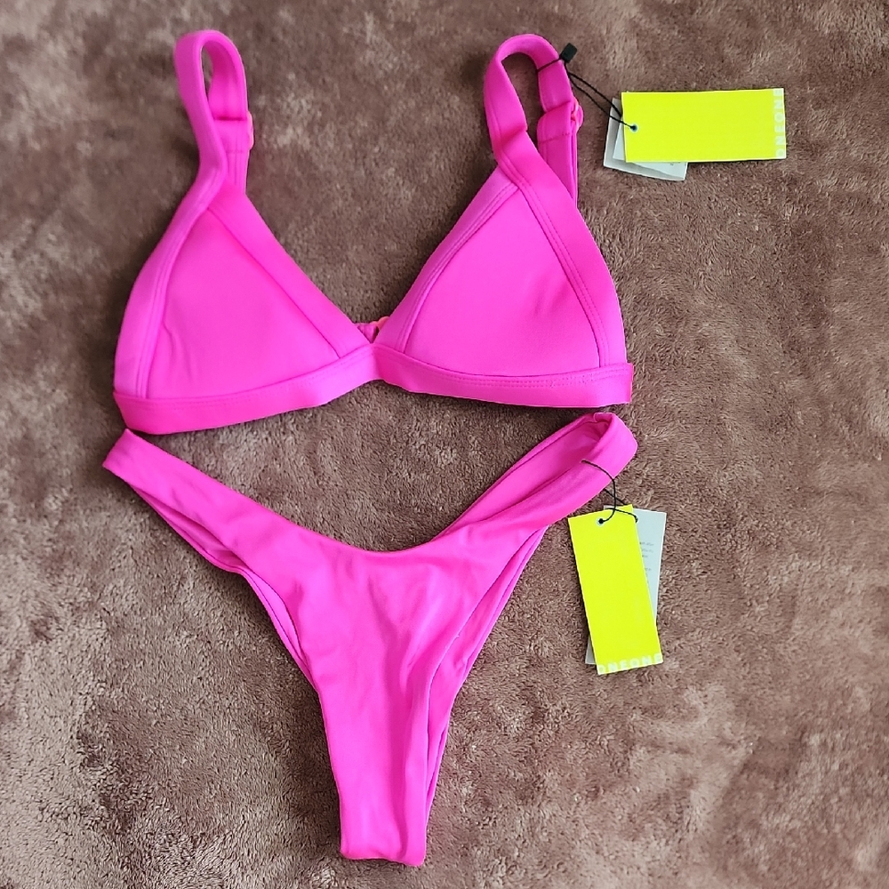 Vibrant Pink Women's Bikini Set